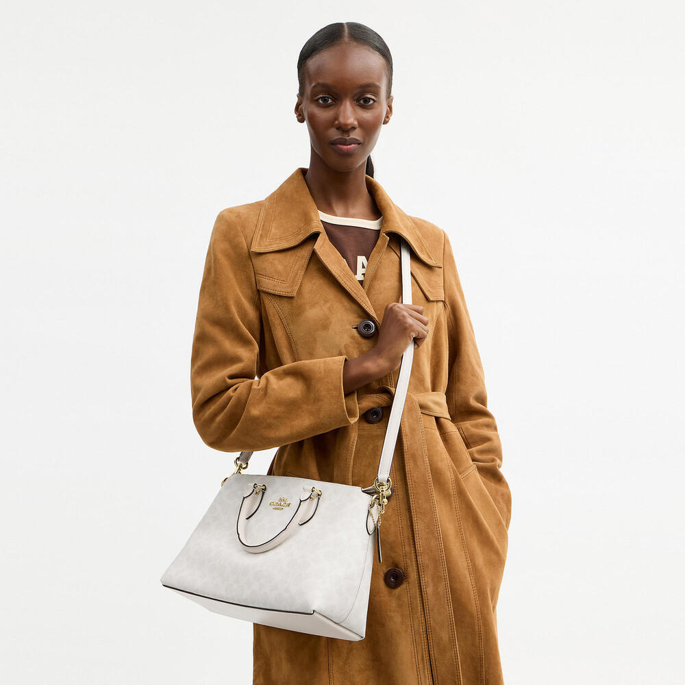 Coach Outlet Georgia Satchel Bag In Signature Canvas